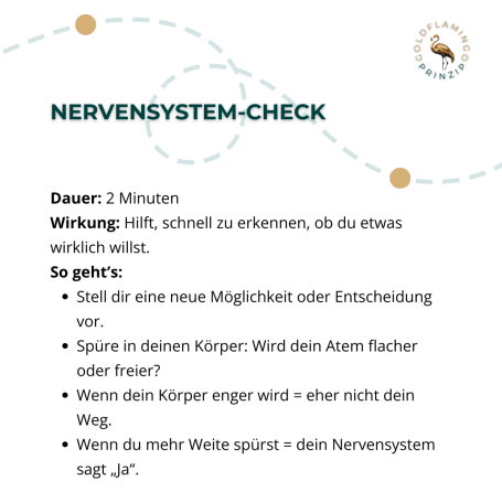 Übung NERVENSYSTEM-CHECK
